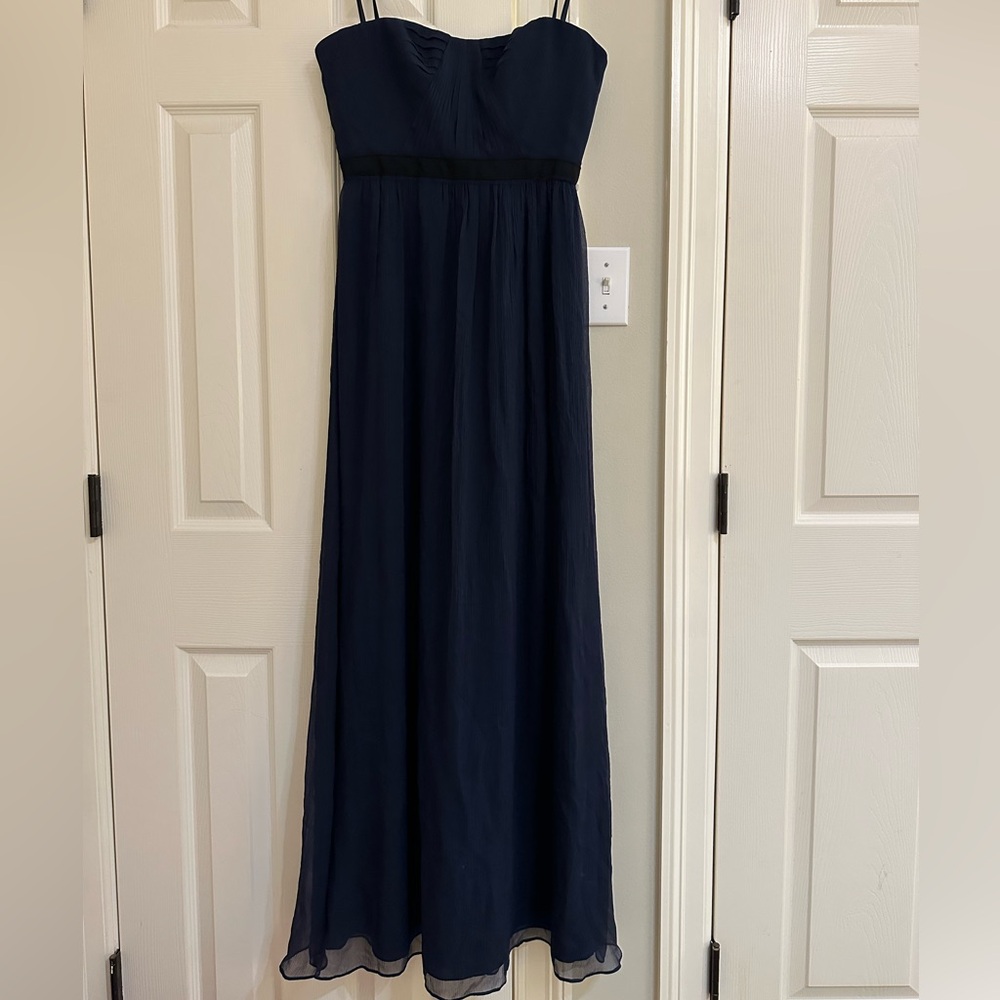 BCBGMaxAzria Strapless Navy Dress
